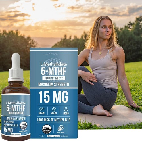 3X L-Metilfolato (15mg) più metile - gocce di vitamina B12 NUOVE - Foto 2 di 10