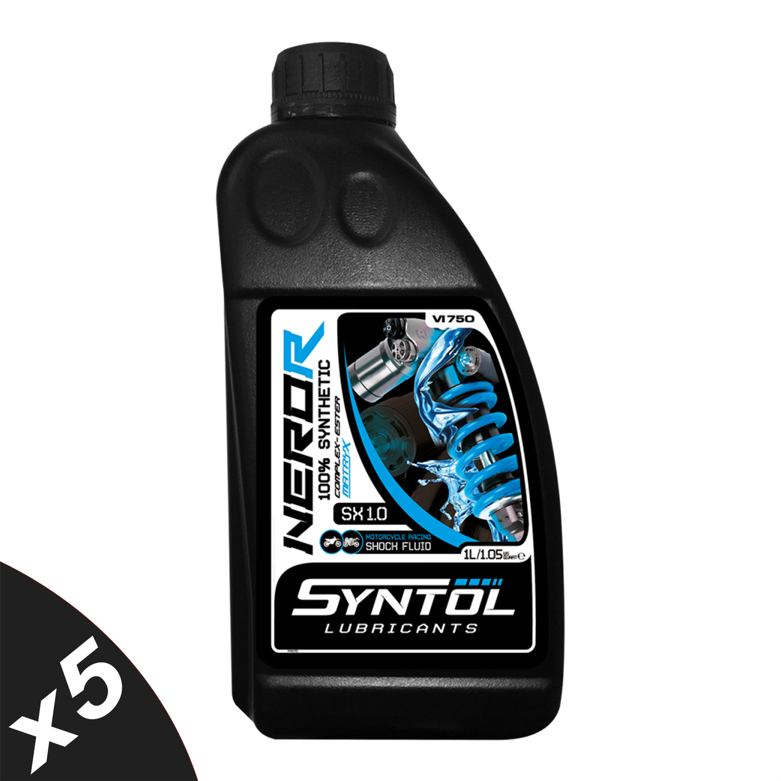 SYNTOL Fork Oil R SX 1.0 Fully Synthetic Motorcycle Suspension Fluid 5x1L