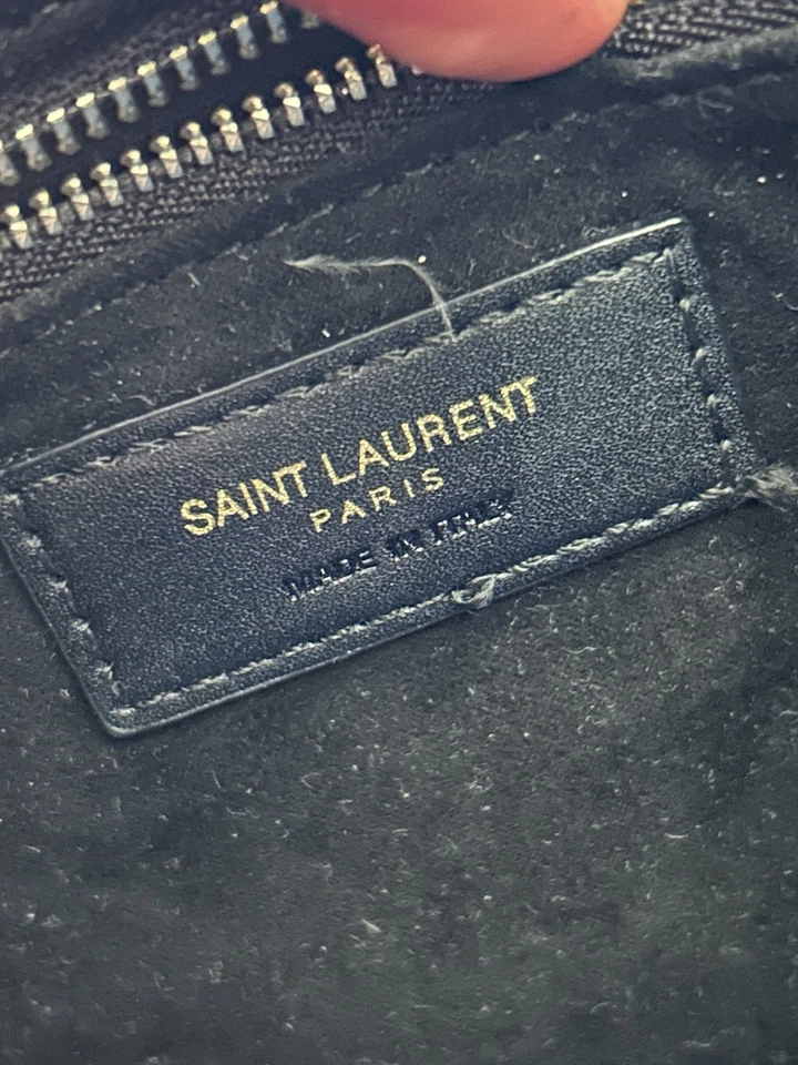 Yves Saint Laurent Damenhandtasche in Schwarz Mit Gold Logo - Bild 3 von 4