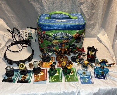 Skylanders Lot of 11 Game Figures Swap Force Travel Tote Activision Portal Cards