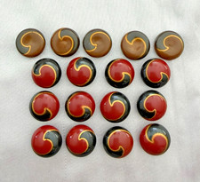 Lot of 17 Vintage Tight & Bubble Top Celluloid Buttons Sets #219