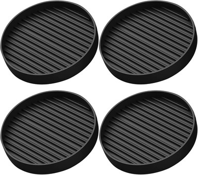 Schwarz  2 x 2in Runde Form rutschfeste Möbel Pads Gummi Anti Rutsch Caster Cups