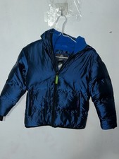 Champion Jacket Youth Boys XS Blue Hooded Full Zip Up Puffer Jacket