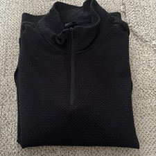 American Eagle Sweater Mens Black Pullover Quarter Zip medium