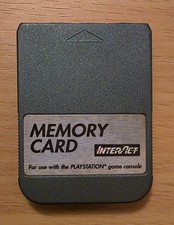 InterAct Sony Playstation 1 PS1 RZ-9002 Gray Memory Card TESTED