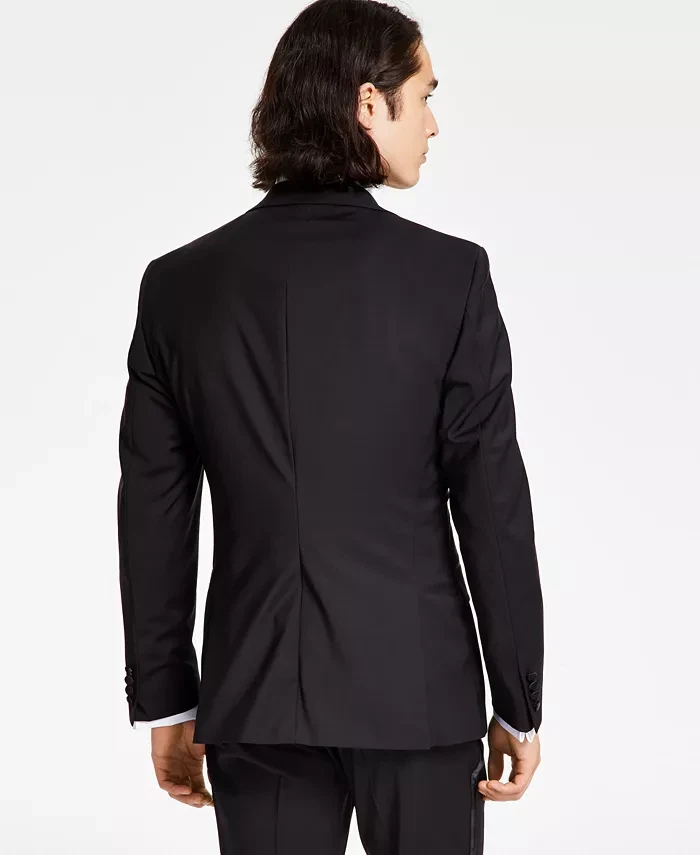 $450 NUEVO CALVIN KLEIN Para Hombres 36S Negro Esmoquin Blazer Abrigo Deportivo Traje Chaqueta Foto 4 de 4