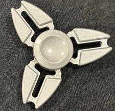 Metal Silver Grey Tri Fidget Hand Spinner Triangle Finger Toy EDC Focus ADHD