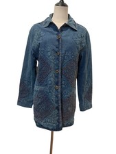 Sacred Threads Jacket Quilted Patchwork Cotton Sz S Art Boho Grunge