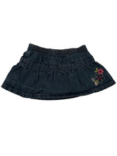 CHEROKEE baby- 6M 2000s denim skirt with floral design