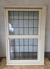 Sapele Mock Sash Window Solid Hardwood Glazed Lead Glass 1200x1800mm DD25