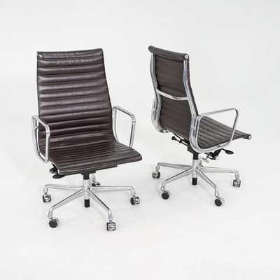 2015 Herman Miller Eames Aluminum Group Executive Desk Chair in Brown 19x Avail