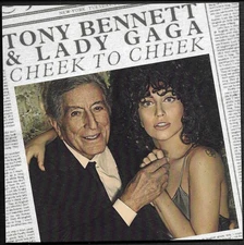 LADY GAGA & TONY BENNETT Rare PROMO FLYER AD POSTER for Cheek CD 5x.5 MINT USA