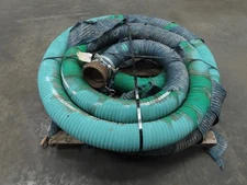 Dry Bulk Material Suction Hose 5" ID x 49' Natural Rubber 75 PSI Green