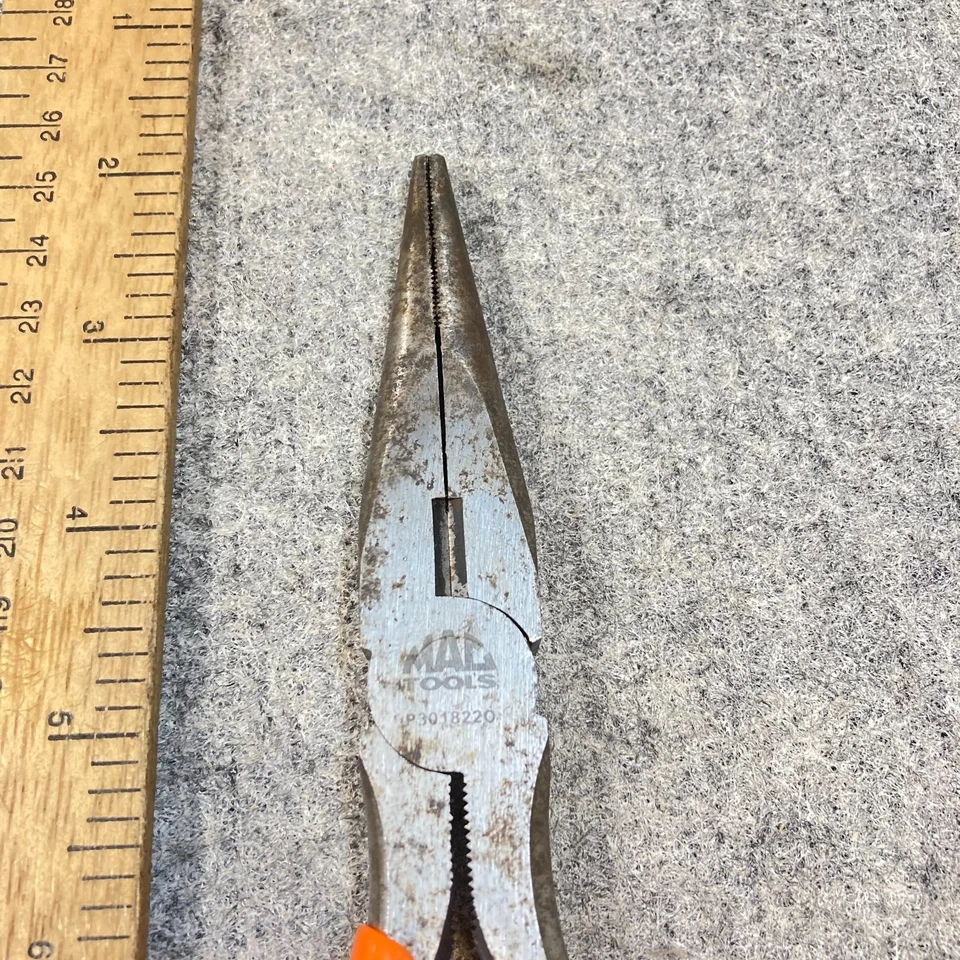Mac Tools Alicates Aguja Nariz Corte Lateral Manijas Recubiertas 8" #P3018220 EE. UU. Foto 2 de 4