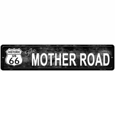 Route 66 Mother Road Metal Retro Sign 18x4 Garage Man Cave Bar Home Wall Decor