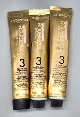 3 Tubes L'Oreal Superior Preference Absolue Mousse Hair Care Supreme Conditioner