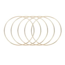 5 Pcs Dream Catcher Rings,5 Inch Macrame Hoops Rings,Gold