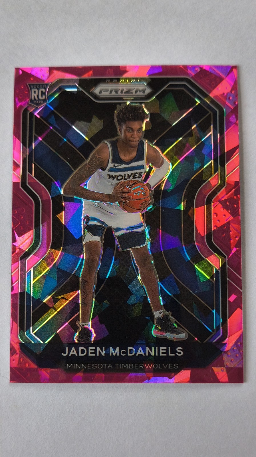 2020-21 Panini Prizm - Jaden McDaniels #277 Pink Ice Prizm (RC)