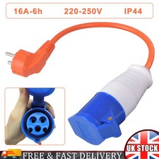 Mains Continental Euro Hook Up Socket Lead Conversion Adaptor Caravan Camper 16A