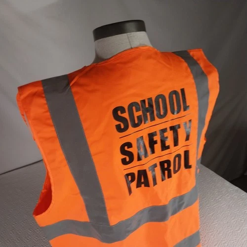 Orange Safety Vest w/ Reflective Strips XL Safety Gear High Visibility Costume image 10