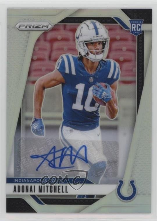 2024 Panini Prizm Rookies Silver Prizm Auto Adonai Mitchell #303 Auto 1k7a