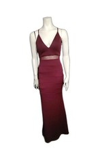 Emerald Sundae Burgundy Wine Gown Floor Length Prom Dress Party Cocktail ~ Tall