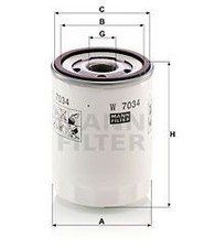 MANN-FILTER W7034 Ölfilter für FORD