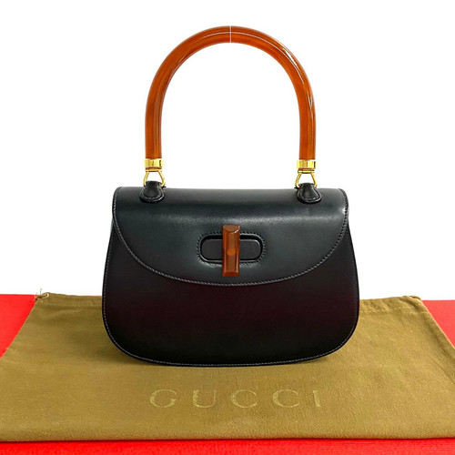 Gucci Old Vintage Leather Turnlock Mini Handbag