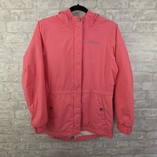 Columbia Girls Pink Hikebound Waterproof Long Jacket Size 14/16