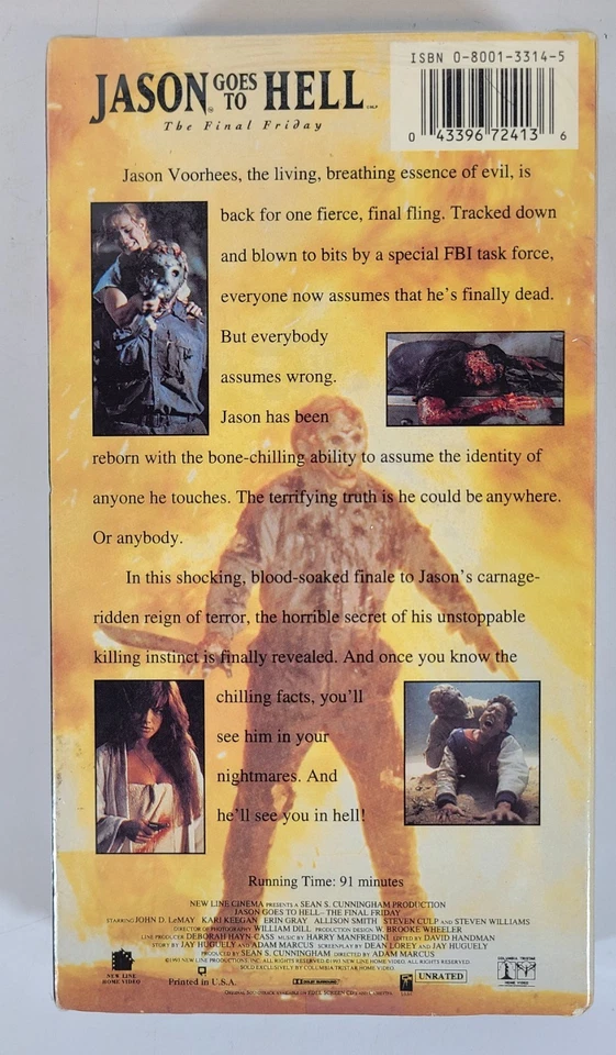 Jason Goes to Hell: Final Friday (VHS, 1993) Friday the 13th NEW SEALED HORROR - Image 3 of 4