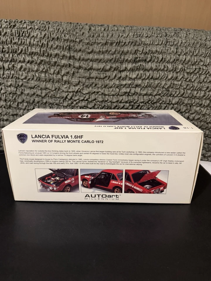 Lancia Fulvia 1.6HF Winner Of Rally Monte Carlo 1972 1:18 AutoArt Millennium - Immagine 3 di 4