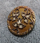 Vintage Antique Victorian Metal & Celluloid Button Fancy Design — photo 3