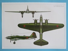 USSR Ilyushin IL-4 Bob Bomber - Original 14x10 Print WWII Plane