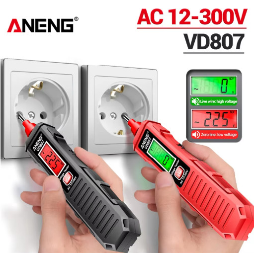 ANENG VD807 NCV Voltage Tester Pen AC 12-300V Non Contact Wire Detector