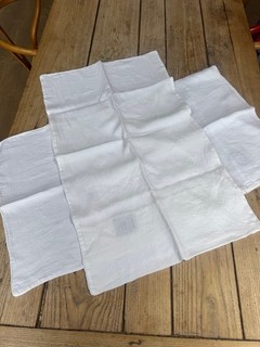NEW SECRET LINEN STORE "Housewife" Super King White Pure Linen PILLOW CASE x 2
