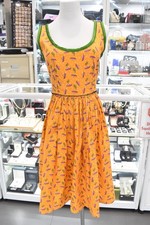 Prada Sleeveless Novelty Print Fit & Flare Midi Dress