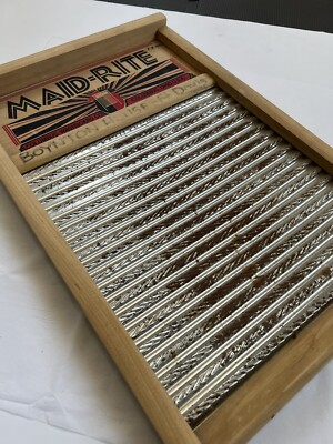Vintage Maid-Rite Wash Board Columbus Washboard Co. No. 2072 Made