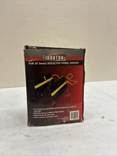  2-Pk. Aircraft Wheel Chocks Small Size Ribbed Rubber REFLECTIVE TAPE ROPE BLACK