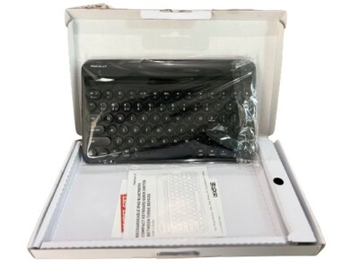 Macally Rechargeable Bluetooth Compact Keyboard Quick Switch Between 3 Devices