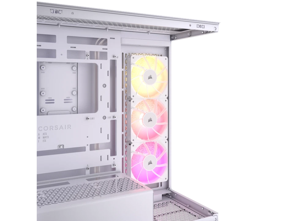 CORSAIR 3500X ARGB Tempered Glass Mid-Tower PC Case, White – 3x Pre-Installed RS - Image 4 of 4