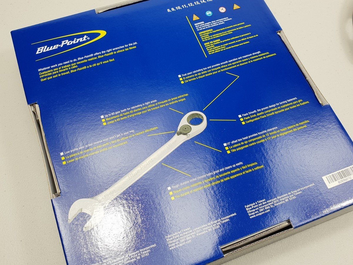 Blue Point 8-19mm Ratchet Spanner Set BOERM712 - As sold by Blue Point 8-19mm Ratchet Spanner Set BOERM712 - As sold by