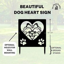 Pomeranian Name Sign or Heart Memorial Wall or Yard Plaque