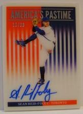 SEAN REID-FOLEY /99 AUTO ON CARD AMERICAS PASTIME CHRONICLES  BASEBALL 2019