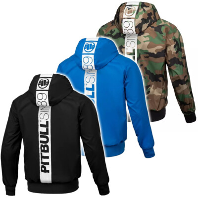 Jacke Pit Bull West Coast PitBull Athletic Herren Windjacke Hooligans Ärmel