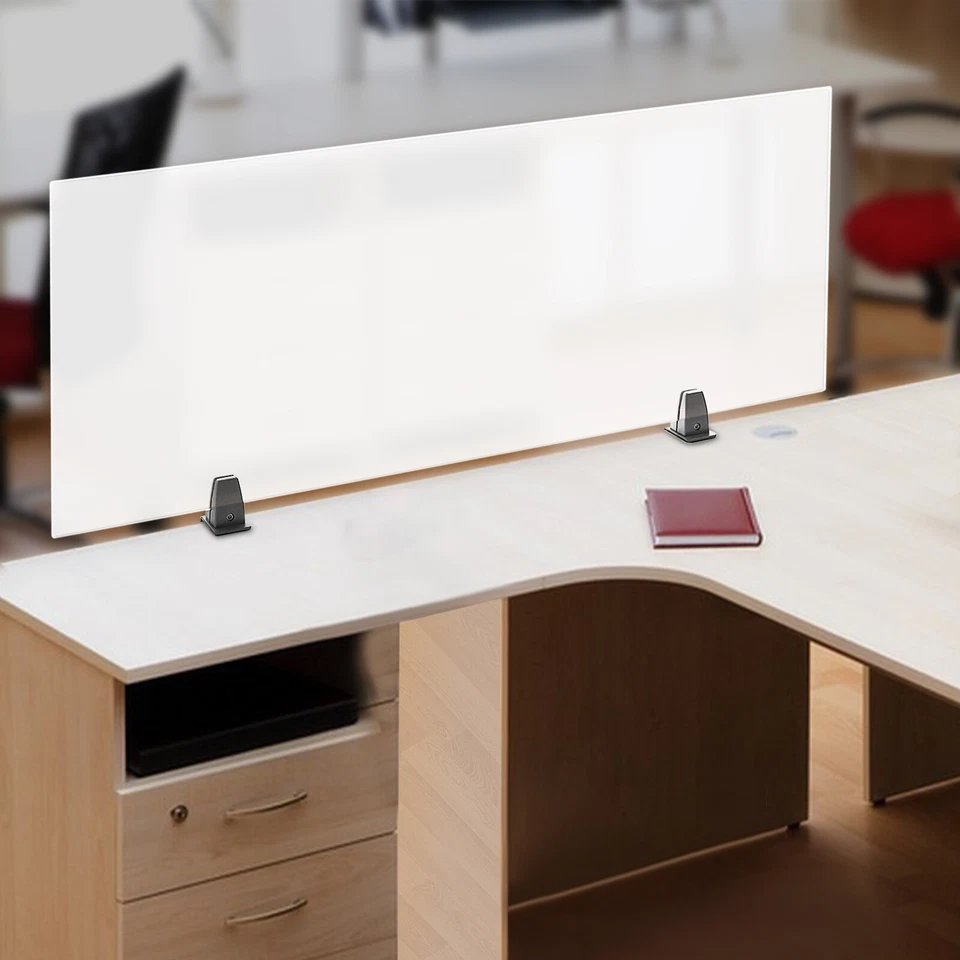 Innen Büro Trennwand Schreibtisch Teiler Acryl Schreibtisch Sichtschutz mit 2 Schaumstoffpads - Bild 4 von 4