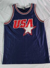 Team USA Basketball Olympics Team Oasis SeaBell Jersey 1995 Vintage Sz Lg