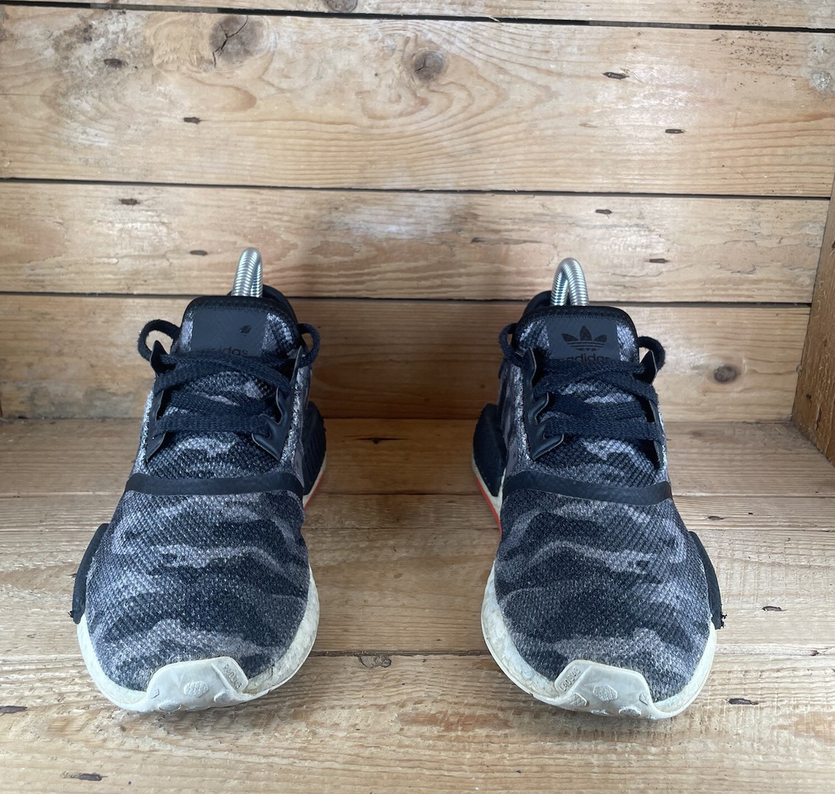 adidas NMD_R1 Grey Camo Athletic Shoes (G27947) Size Youth