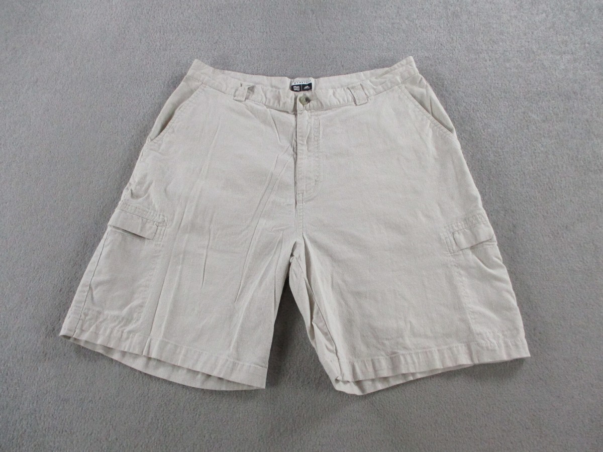 Adidas Shorts Mens 36 Beige Cargo Skater Grunge Baggy VTG Y2K