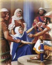 Catholic print picture - Solomon Makes Wise Decision T - 8x10 ready to be framed