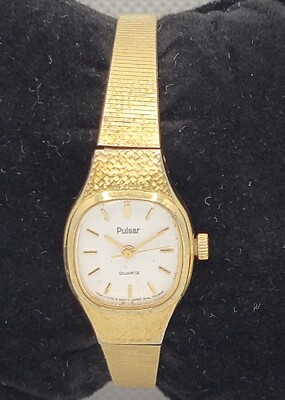 Ladies Pulsar Classic Dress Cocktail Gold Tone Analog Watch Y481-5800 K5